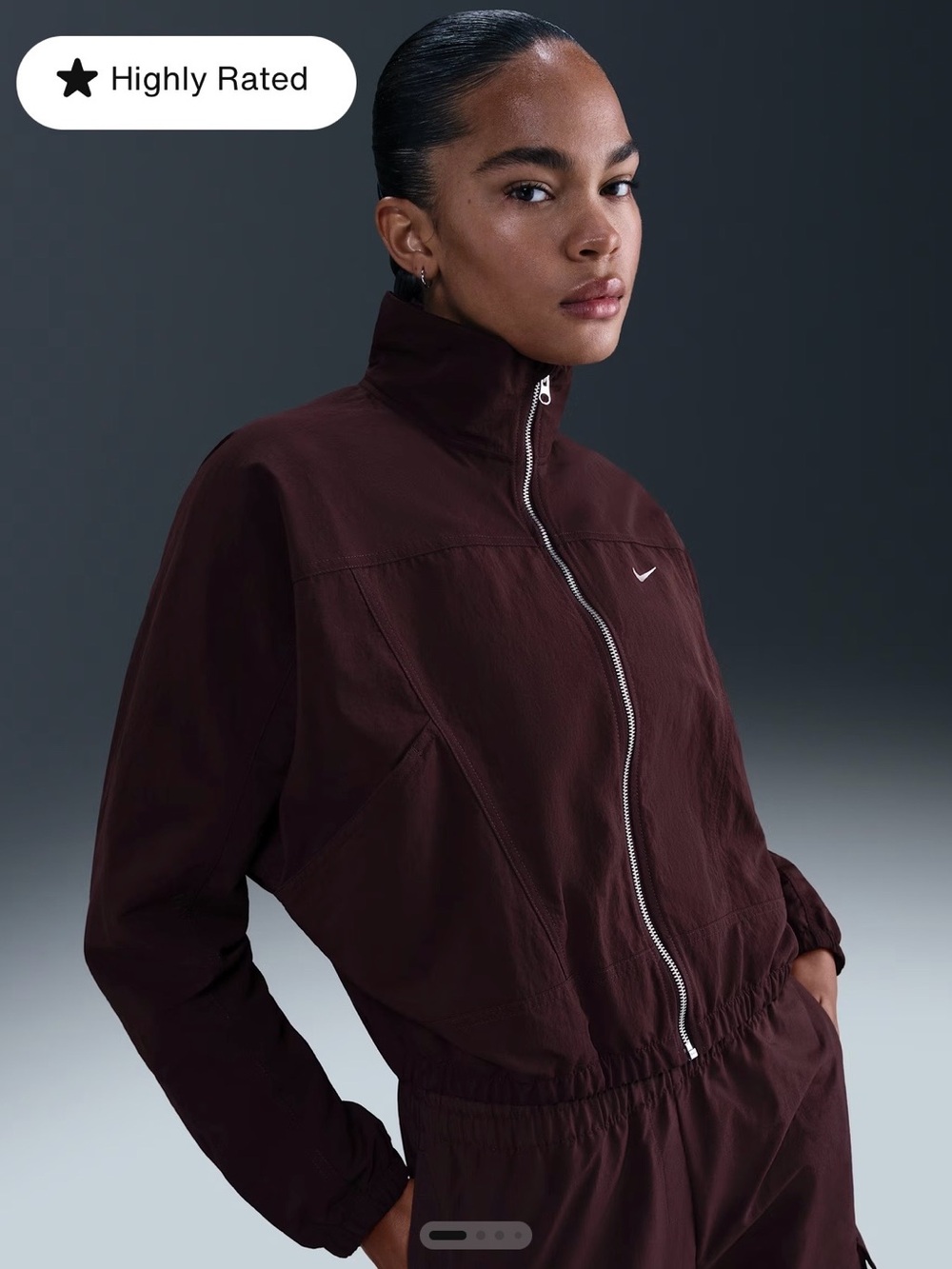 Nike Women's Dark Burgundy Bomber Jacket